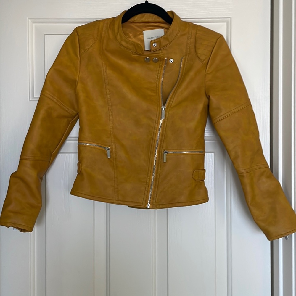 Habitual girl faux leather jacket sz 12